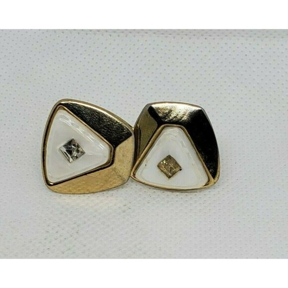 Gold Colored Marble Design Men's Cuff Links - Picture 5 of 9
